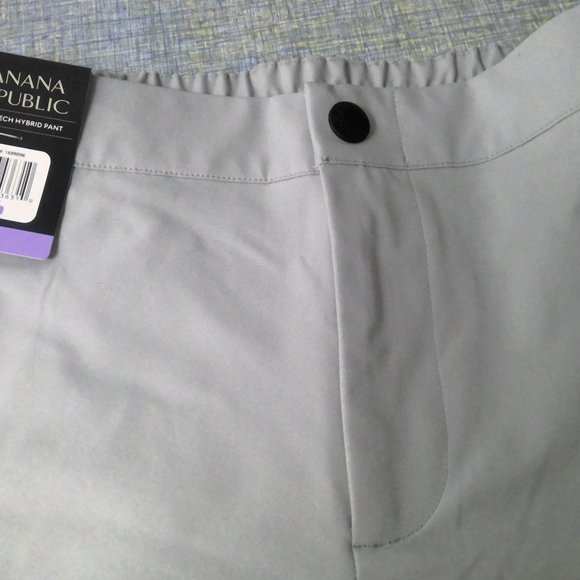 NWT Banana Republic Motion Tech Hybrid Pants Slacks Slim Fit Gray Men's size 30 - Picture 8 of 13